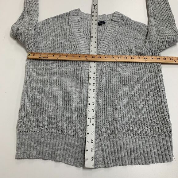 American Eagle Cardigan Womens XS Extra Small Gray Knit Long Sleeve Open Front - Picture 6 of 12